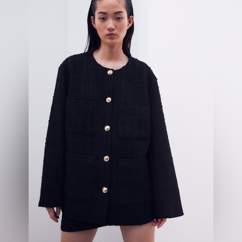 NWT H&M Oversized Textured Jacket, XS